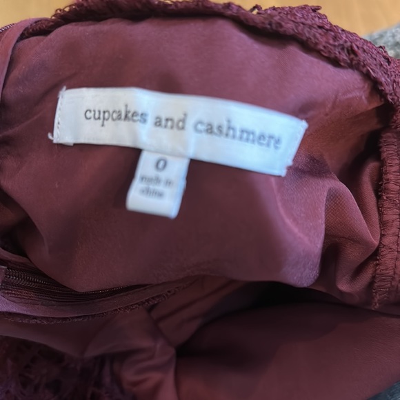 Cupcakes and Cashmere Symona Lace Dress, Malbec - Picture 6 of 6